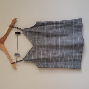 Banana Republic gray plaid tank top blouse - Size small